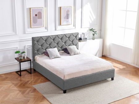 Produse - Pat Hypnotic 180x200 cm Tapitat Catifea Gri