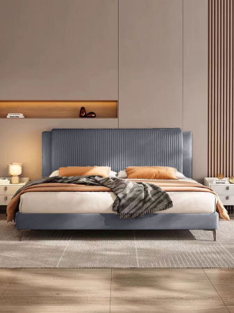 Produse - Pat Lyra 160x200 cm Tapitat Catifea Gri Somiera Inclusa Ml 2432