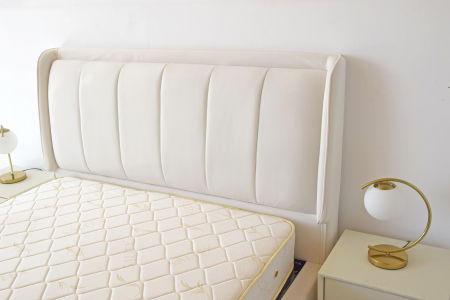 Pat Medusa 160x190 cm Tapitat Catifea Nuanta Crem Somiera Inclusa (cod 9925) [5]