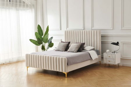 Pat Melissa 160x200 cm Tapitat Catifea Crem [1]