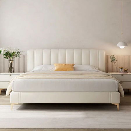 Pat Minelli 160x190 cm Tapitat Catifea Nuanta Crem Somiera Inclusa (cod RC65) [1]