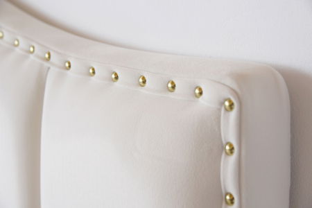 Pat Musset 140x190 cm Tapitat Catifea Nuanta Crem Somiera Inclusa (cod 6607) [6]