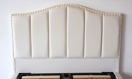 Pat Musset 140x190 cm Tapitat Catifea Nuanta Crem Somiera Inclusa (cod 6607) [7]