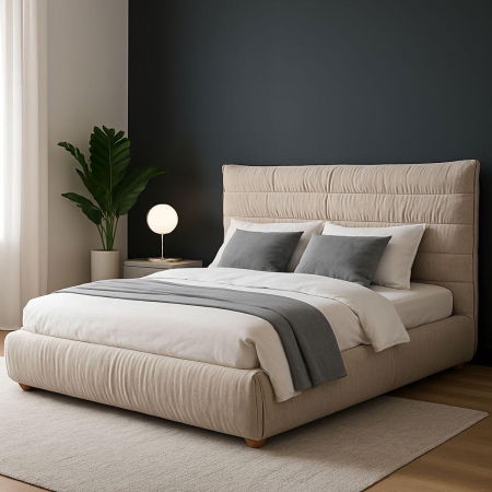 Paturi - PAT PRESTIGE 160X200 CU LADA DE DEPOZITARE STOFA BEJ