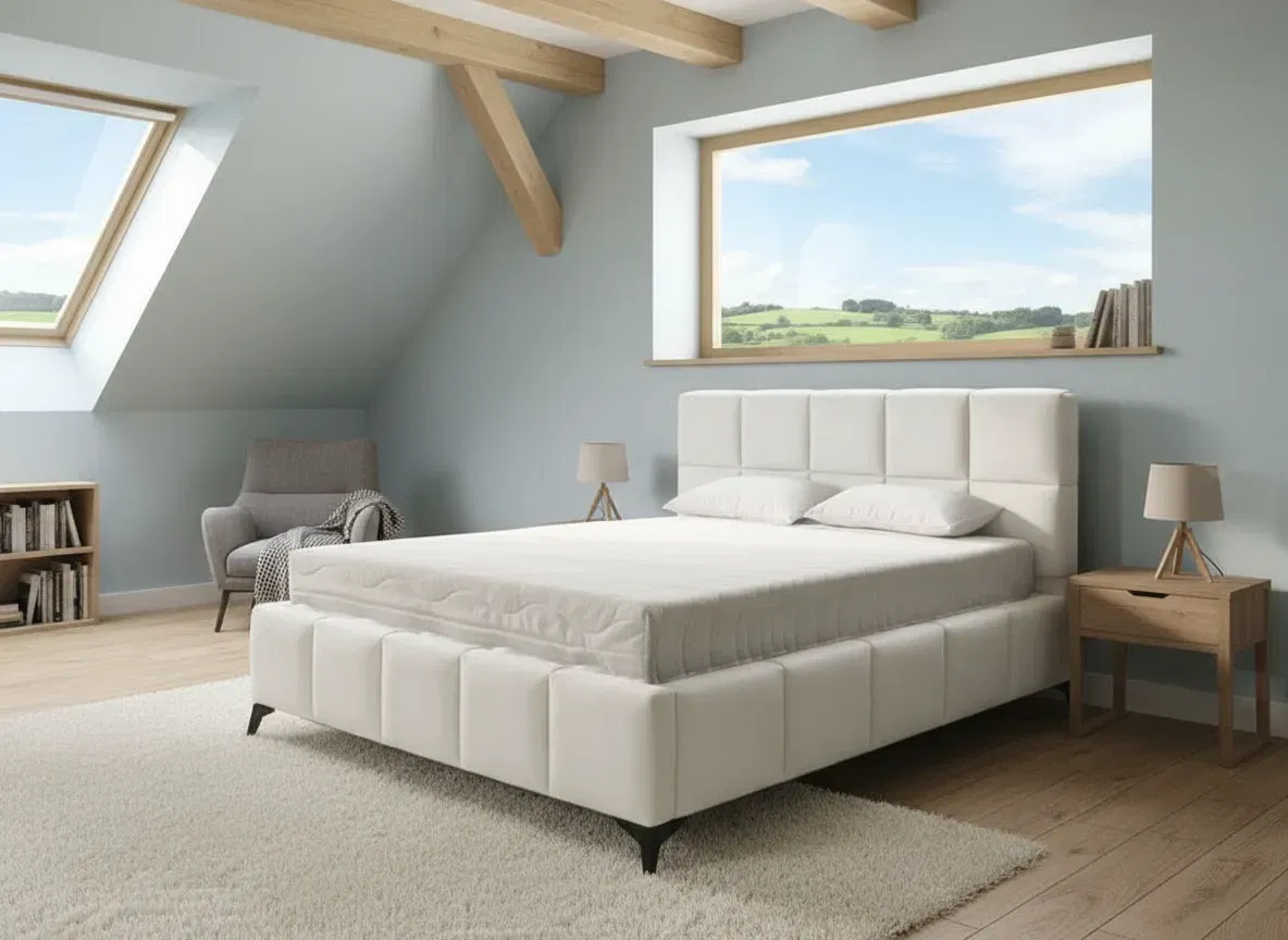 Produse - Pat Rubik 160x200 cm Tapitat Catifea Crem Somiera Inclusa ( COD ML 2223-HLR-01)