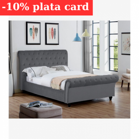 Pat Silver 140x200 cm Tapitat Catifea Gri [0]