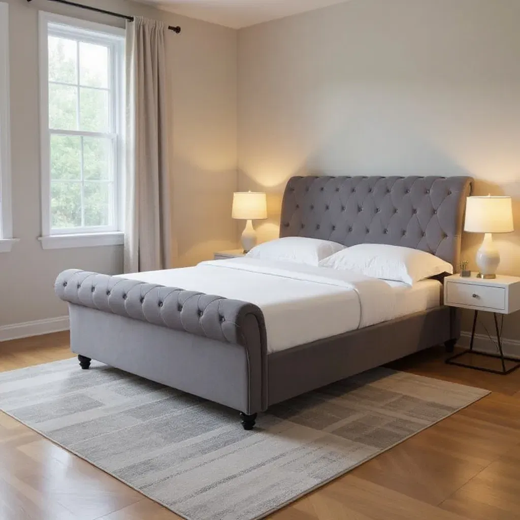 Produse - Pat Silver 160x200 cm Tapitat Catifea Taupe