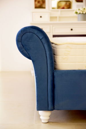 Pat Silver 180x200 cm Tapitat Catifea Albastru [8]