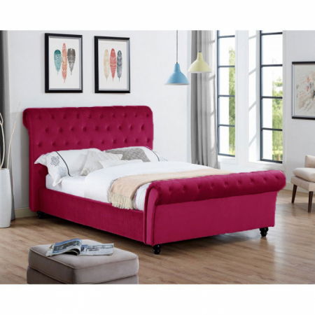 Pat Silver 180x200 cm Tapitat Catifea Magenta [1]