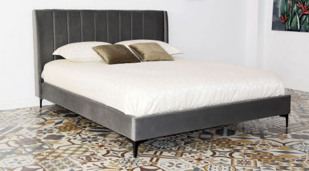 Pat Tossino 160x200 cm Tapitat Catifea Gri Somiera Inclusa (cod L17) [4]