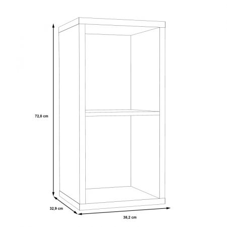 Raft mauro 39.5x73x33 cm Nuanta Negru [4]
