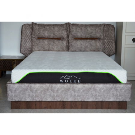 Saltea ortopedica Wolke Memory Active Cooling Gel, 160x200x25cm, cu spuma poliuretanica cu memorie, hipoalergenica, antibacterian, fermitate medie [1]