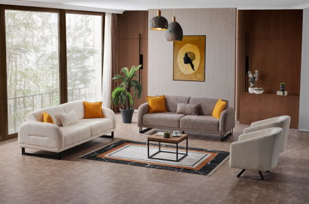 Produse - SET 3+1+1 SERRA TAPITERIE TEDDY ALB EXTENSIBIL