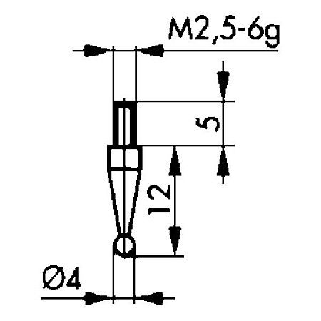 Dispozitive metrologice de masura - Palpator TIP G pentru Comparator