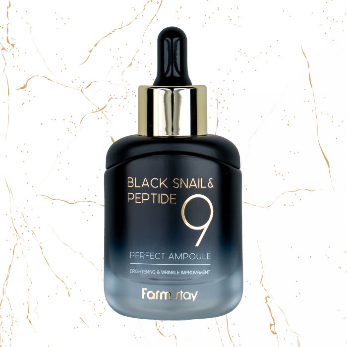 Ser de fata cu extract de melc negru Farmstay Black Snail & Peptide 9 Ampoule, 35 ml [1]