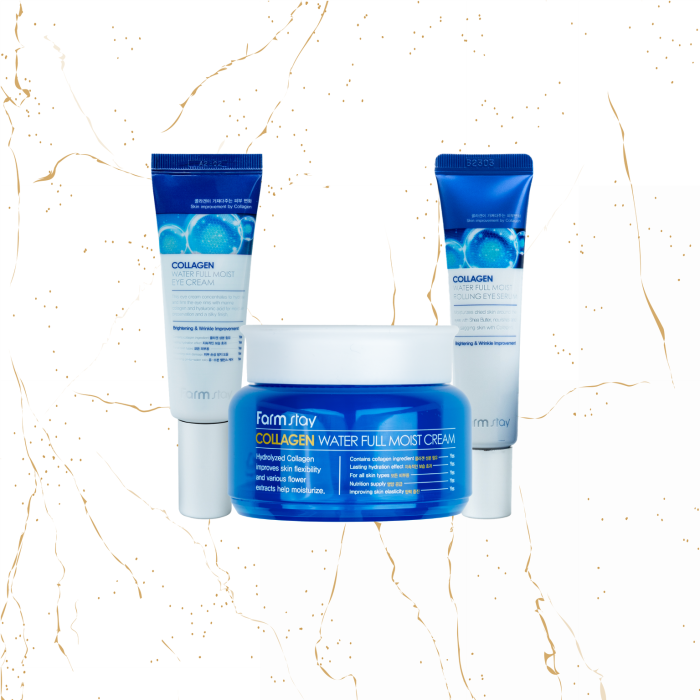 SET cu colagen Farmstay Collagen Water Full Moist + Crema de ochi hidratanta Farmstay Collagen Water Full Moist, 50 ml - GRATUIT [1]
