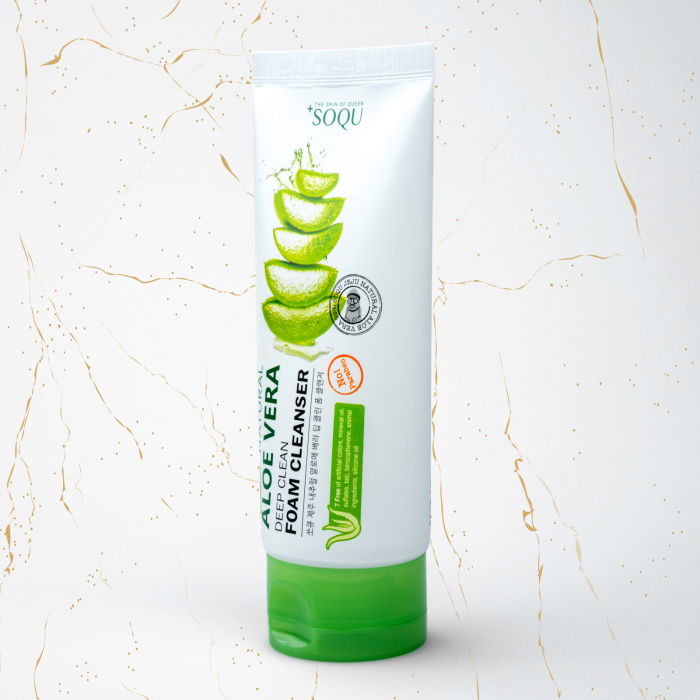 Spuma de curatare cu aloe vera SOQU Jeju Natural Aloe Vera Deep Clean, 120 ml [2]