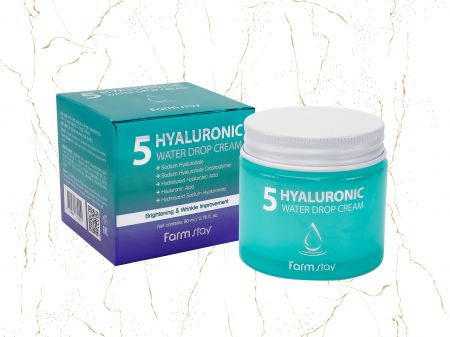 Crema de fata cu acid hialuronic Farmstay Hyaluronic 5 Water Drop, 80ml [1]