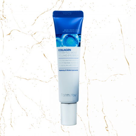 Serumuri coreene pentru ochi - Ser roll on pentru ochi Farmstay Collagen Water Full Moist, 25 ml