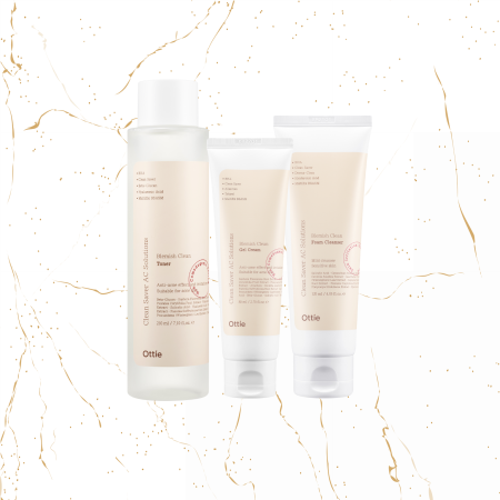 Seturi Cadou - SET anti - acnee Ottie Blemish:Crema de fata Ottie Blemish Clean Gel, 80ml + Toner de fata anti-acnee Ottie Blemish Clean, 210ml+ Spuma de curatare anti-acnee  Ottie Blemish Clean, 120ml
