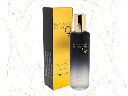 Toner de fata cu extract de melc negru Farmstay Black Snail & Peptide 9 Perfect, 120ml [1]