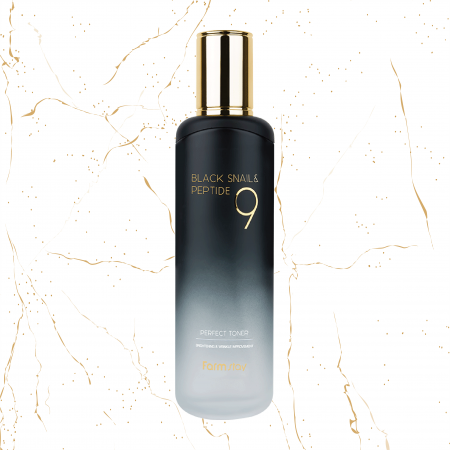Toner de fata cu extract de melc negru Farmstay Black Snail & Peptide 9 Perfect, 120ml