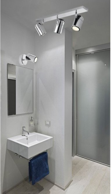 Aplica perete baie crom Noora Ø 10 cm cu spot lumina reglabil, IP44, AZ 1310 - Azzardo [3]