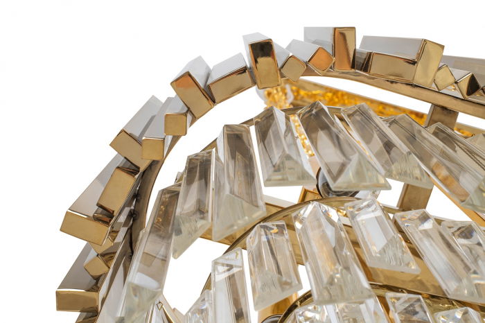 Lustra aurie design lux Imperio Long cu cristale 90x30 cm, DW-D5689S.GOLD - King [8]