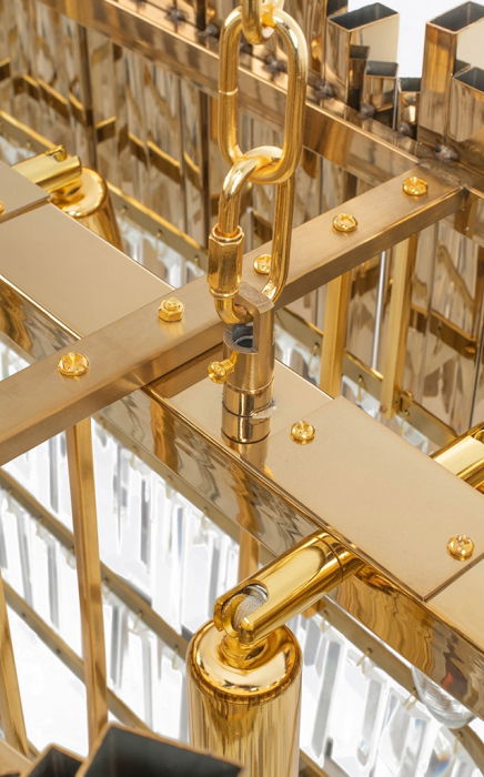 Lustra aurie design lux Imperio Long cu cristale 90x30 cm, DW-D5689S.GOLD - King [7]