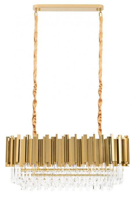 Lustra aurie design lux Imperio Long cu cristale 90x30 cm, DW-D5689S.GOLD - King [3]