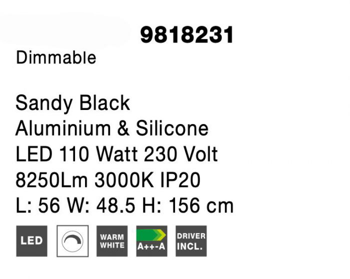 Lustra dimabila aurie/neagra LED 3 pendule forma cub Gerho 56 cm, design minimalist, 9818231 - Novaluce [9]