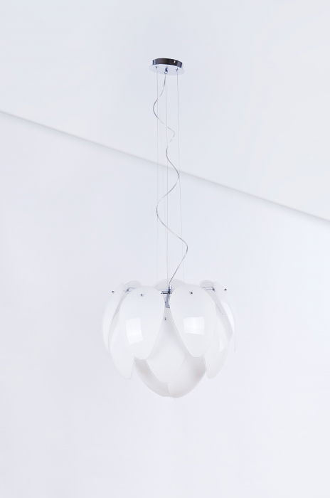 Lustra extravaganta Lovisa 60x50 cm, sticla alba/fumurie, design modern, AZ 2996 - Azzardo [7]