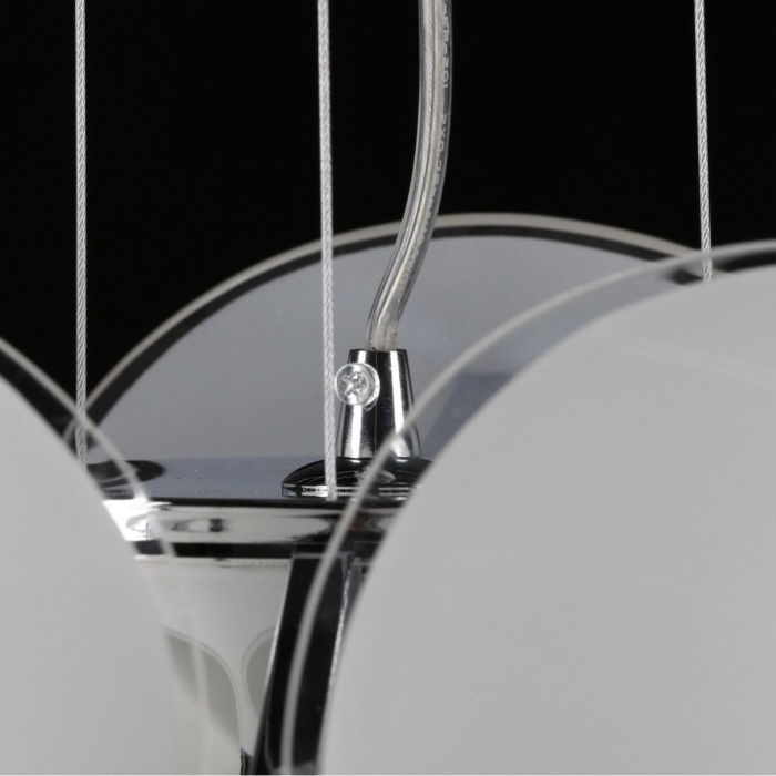 Lustra extravaganta Lovisa 60x50 cm, sticla alba/fumurie, design modern, AZ 2996 - Azzardo [8]