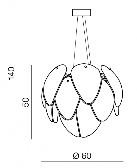 Lustra extravaganta Lovisa 60x50 cm, sticla alba/fumurie, design modern, AZ 2996 - Azzardo [10]