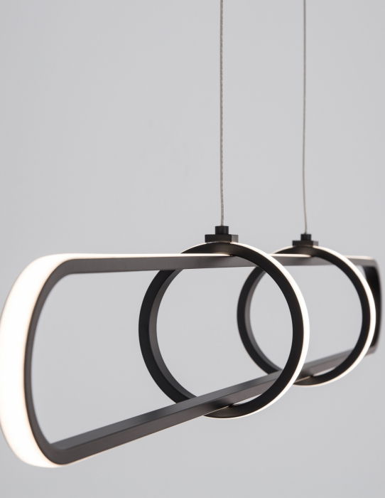 Lustra LED dimabila aurie/neagra Nojus 90 cm din 3 piese, design modern lux, 9113122 - Novaluce [11]