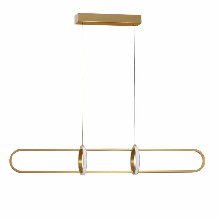 Lustra LED dimabila aurie/neagra Nojus 90 cm din 3 piese, design modern lux, 9113122 - Novaluce [1]