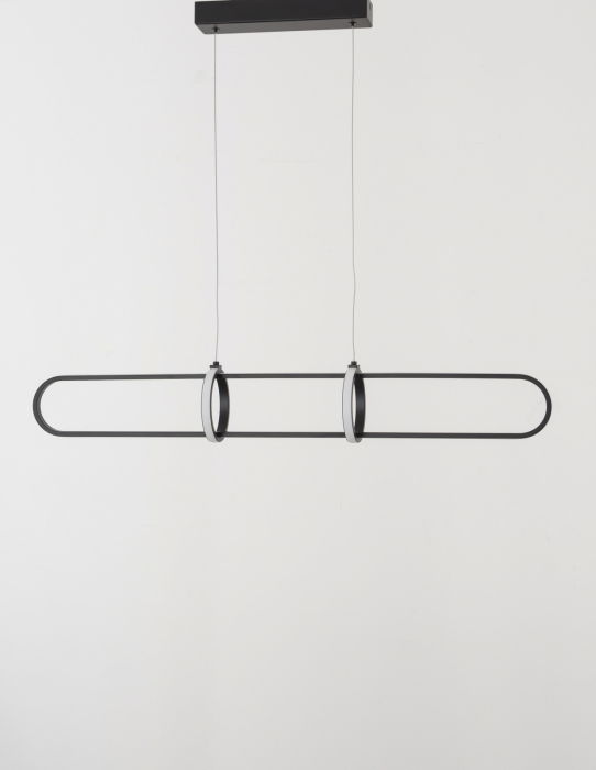 Lustra LED dimabila aurie/neagra Nojus 90 cm din 3 piese, design modern lux, 9113122 - Novaluce [10]