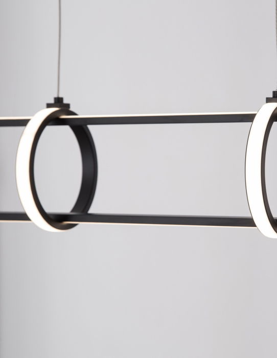 Lustra LED dimabila aurie/neagra Nojus 90 cm din 3 piese, design modern lux, 9113122 - Novaluce [13]