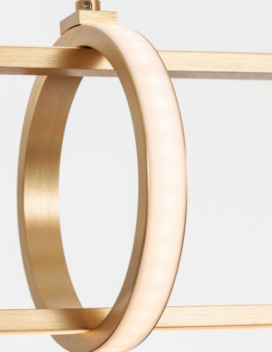 Lustra LED dimabila aurie/neagra Nojus 90 cm din 3 piese, design modern lux, 9113122 - Novaluce [4]