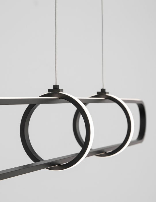 Lustra LED dimabila aurie/neagra Nojus 90 cm din 3 piese, design modern lux, 9113122 - Novaluce [12]