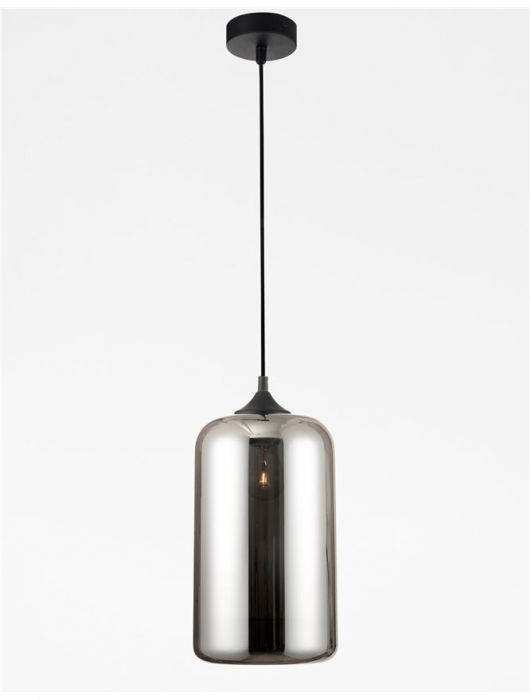 Lustra moderna pendul cilindric sticla crom Ivka Ø 17,5 cm, inaltime reglabila, 9726481 - Novaluce [4]