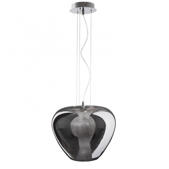 Lustra moderna pendul sticla crom/alba Shiree Ø 30 cm, inaltime reglabila, 9207602 - Novaluce [1]