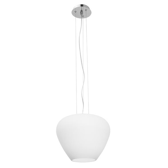 Lustra moderna pendul sticla crom/alba Shiree Ø 30 cm, inaltime reglabila, 9207602 - Novaluce [5]