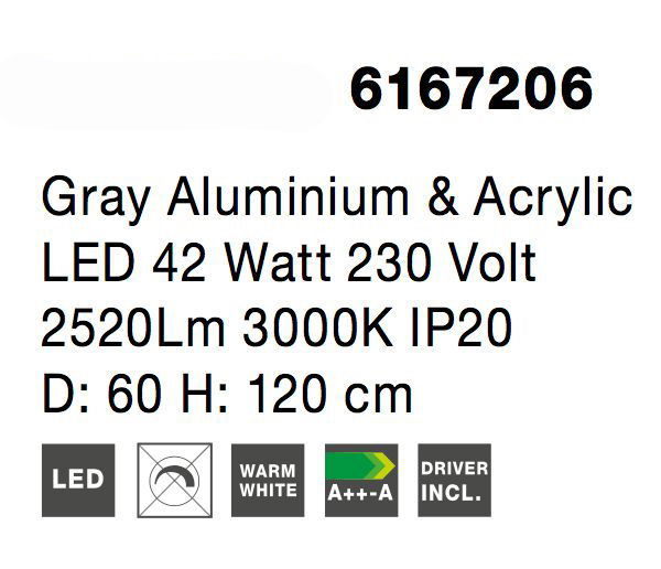 Lustra moderna rotunda LED Rondo Full Ø60 cm, metal maro/gri/negru/alb, 6167205 - Novaluce [12]