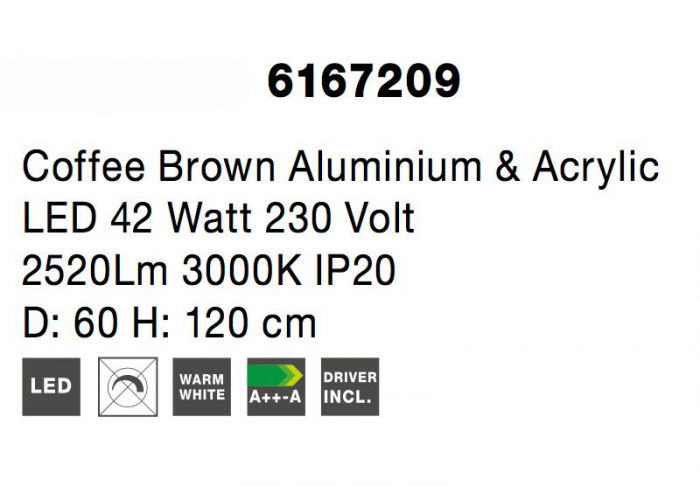 Lustra moderna rotunda LED Rondo Full Ø60 cm, metal maro/gri/negru/alb, 6167205 - Novaluce [6]