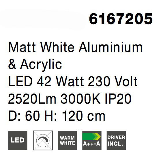 Lustra moderna rotunda LED Rondo Full Ø60 cm, metal maro/gri/negru/alb, 6167205 - Novaluce [2]