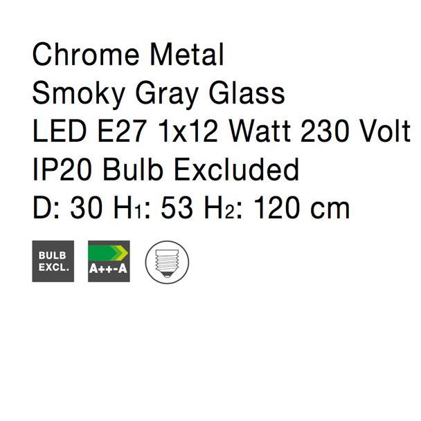 Lustra rotunda sticla cupru/sampanie/crom Ria Ø 30 cm, inaltime reglabila, 9988105 - Novaluce [12]