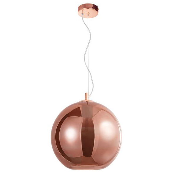 Lustra rotunda sticla cupru/auriu Tabani Ø 25/35 cm, inaltime reglabila, 9080351 - Novaluce [1]