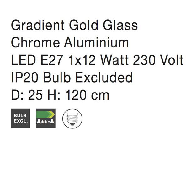 Lustra rotunda sticla cupru/auriu Tabani Ø 25/35 cm, inaltime reglabila, 9080351 - Novaluce [15]