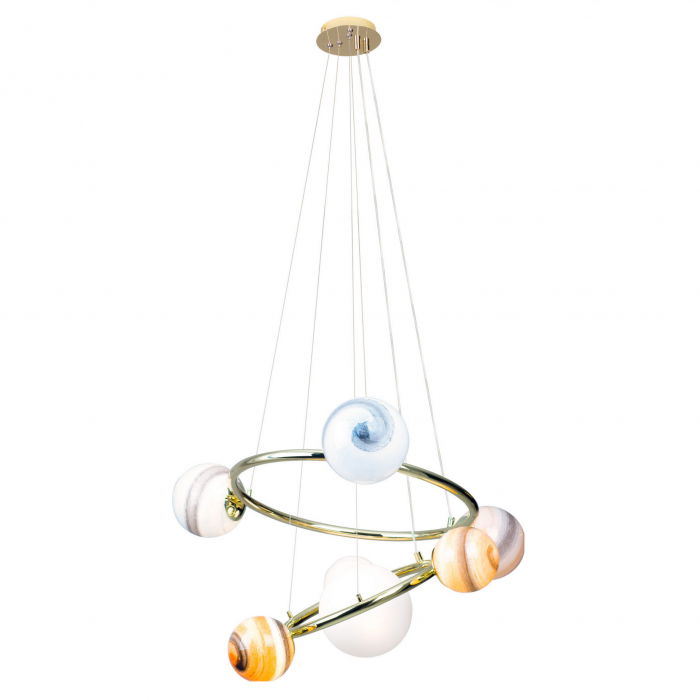 Lustra sistem solar Loris Ø 48 cm metal/sticla inaltime reglabila, P0379 - Maxlight [1]